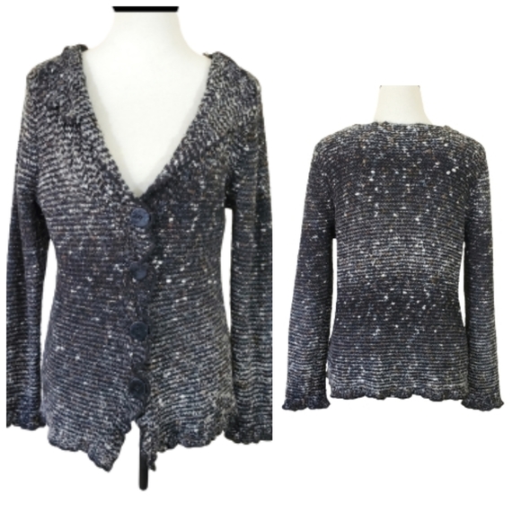 BCBGMaxAzria alpaca wool and mohair cardigan sweater Women's size large - Picture 4 of 11